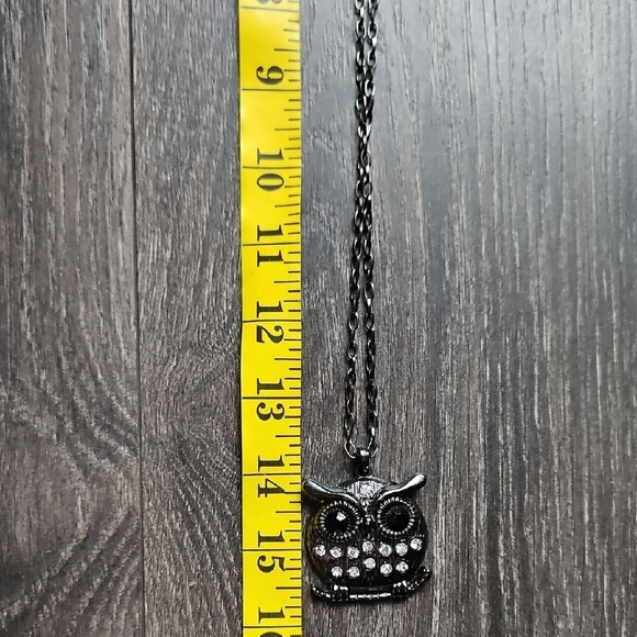 Silver Owl Pendant Necklace - Picture 6 of 6